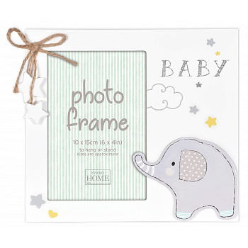 10x15 (A6) PI09979 Baby Glitter Elephant МДФ, белый (арт.5-41549)