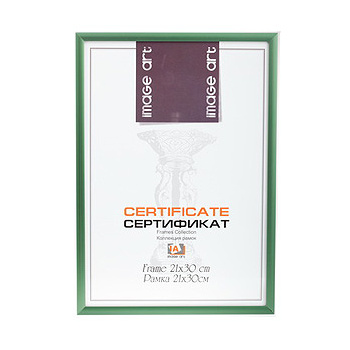 21x30 (A4) 6010-8/E Certificate зеленый (арт.5-05106)