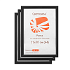 21x30 (A4) НАБОР 3шт М17 черный, МДФ с пластиком (арт.5-45543-3)