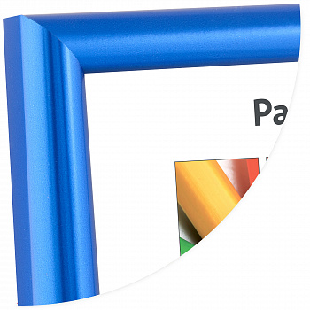 21x30 (A4) синий металлик, с пластиком (арт.5-04523)