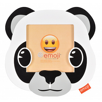 10x10 PI09820 Emoji panda, пластик, белый и черный (арт.5-41540)