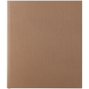 Папка 26x32 для листов 21x30 (A4) лен кофе с 4 кольцами 37716 (арт.5-40716)