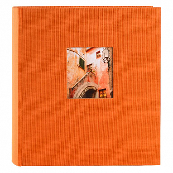 Классика 60 стр. 26х30 под уголки с окном, оранжевый 27899 (арт.5-42606)