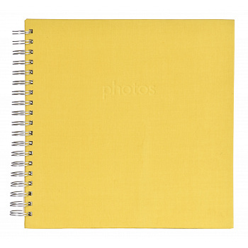 Scrapbook 50 стр. 26x26 под уголки, желтый на пружине Q1609975 (арт.5-41530)