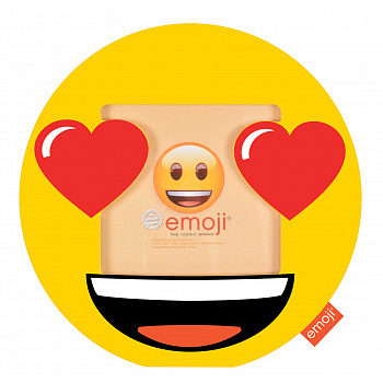10x10 PI09827 Emoji smiley heart eyes, пластик, желтый (арт.5-41544)