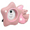 5x5 JW11-T123-1/-2 (15661) bear on moon color mix pink and blue, керамика (арт.5-41203)