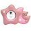 5x5 JW11-T123-1/-2 (15661) bear on moon color mix pink and blue, керамика (арт.5-41203)