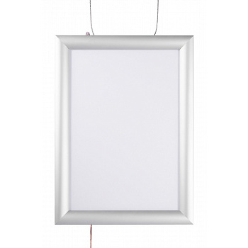 Световая панель клик 21x30 (A4) алюминий 30мм, подвесная, двухсторонняя (арт.5-43807)