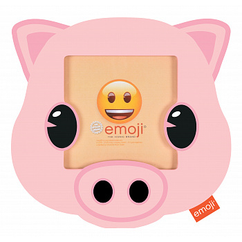 10x10 PI09817 Emoji pig, пластик, розовый (арт.5-41537)