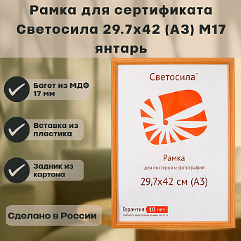 29.7x42 (A3) М17 янтарь, МДФ с пластиком (арт.5-45546) — фото 2