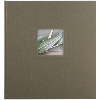 Классика 60 стр. 26x30 под уголки, оливковый с окном 27105 (арт.5-40727)