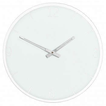 Часы настенные круглые 35 см classic белый W09656 (арт.5-40814)