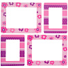 7x10 10x15 PV01480/FRA1109 Flower and stripes pink (арт.5-06569)