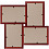 34x36 на 4 фото 10x15 дерево красное дерево (арт.5-34250)