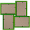 34x36 на 4 фото 10x15 дерево зеленый (арт.5-34249)