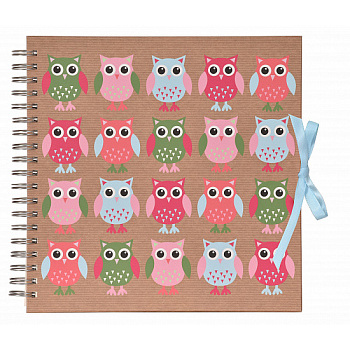 Scrapbook Owls 50 стр. 25x25 под уголки Spiral Q1607126 (арт.5-30988)