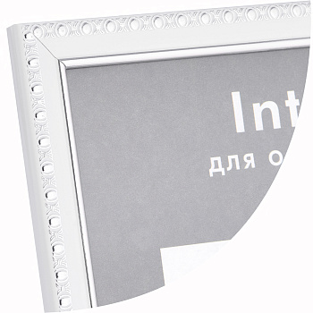 21x30 (A4) 981-S молоко, с пластиком и серебряным кантом (арт.5-45989)