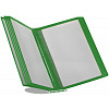 Настольная перекидная система 10 карманов 21x30 (A4) зеленая с металлическим основанием (арт.5-42939)