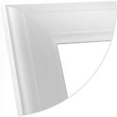30x40 Luxe белый, МДФ со стеклом (арт.5-39932)