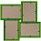 34x36 на 4 фото 10x15 дерево зеленый (арт.5-34249)