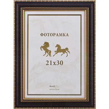 21x30 (A4) 140G-8 широкая мат.коричн.с 2 зол.кантами (арт.5-07533)