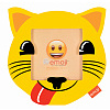 10x10 PI09824 Emoji cat, пластик, желтый (арт.5-41542)